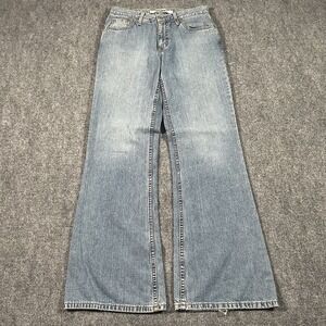 Mavi Jeans Women's 28x32 Blue Niko Low Rise Bell Bottom Flare Faded 70s Retro